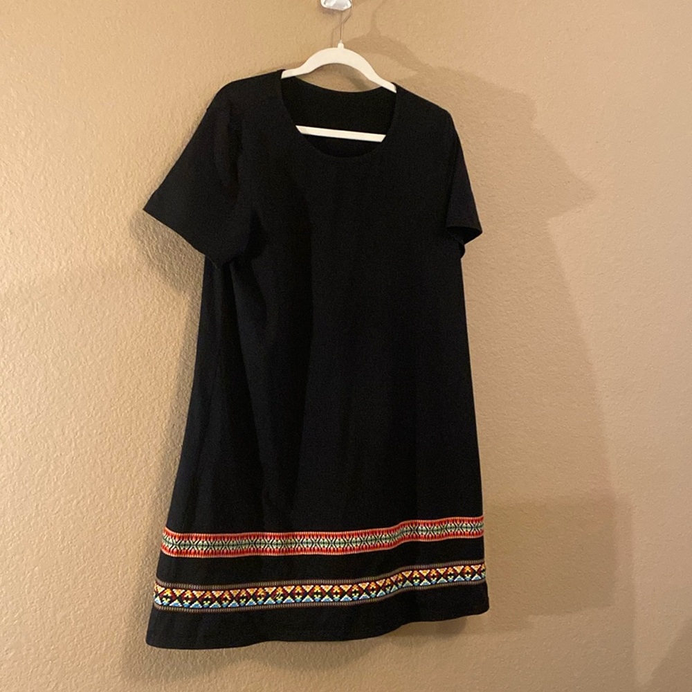 Black Dress With Tribal Print Size XXL